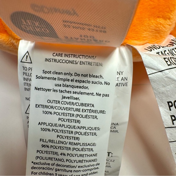 decorative throw pillow in the shape of a Mickey Mouse Pumpkin jack-o'-Lantern. - Picture 12 of 12